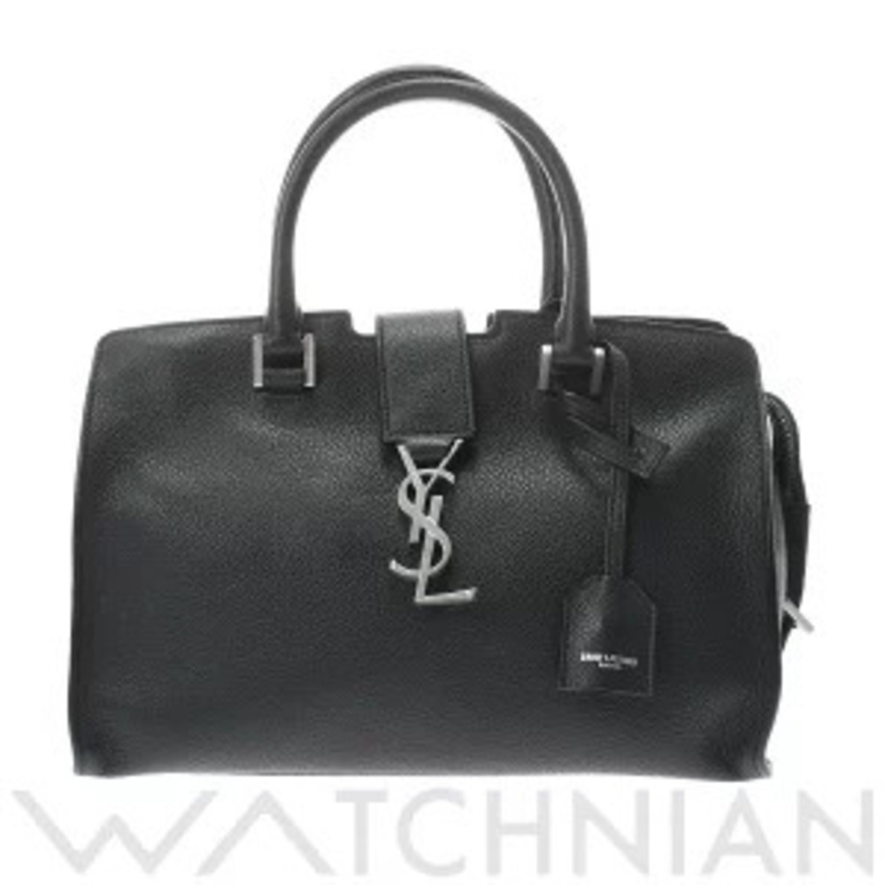 Saint Laurent Cabas Black Grain Leather Bag